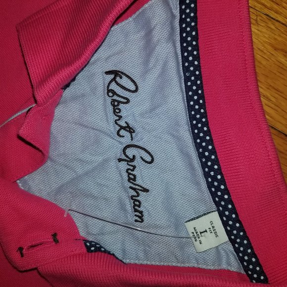 Robert Graham Devil Polo Shirt Pink | Large - Picture 4 of 4